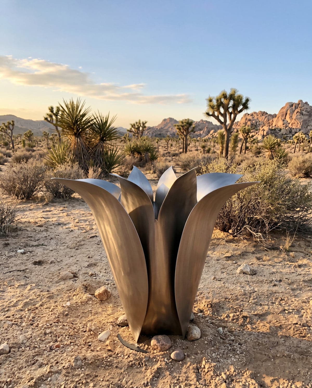 Turquoise Blossom sculpture