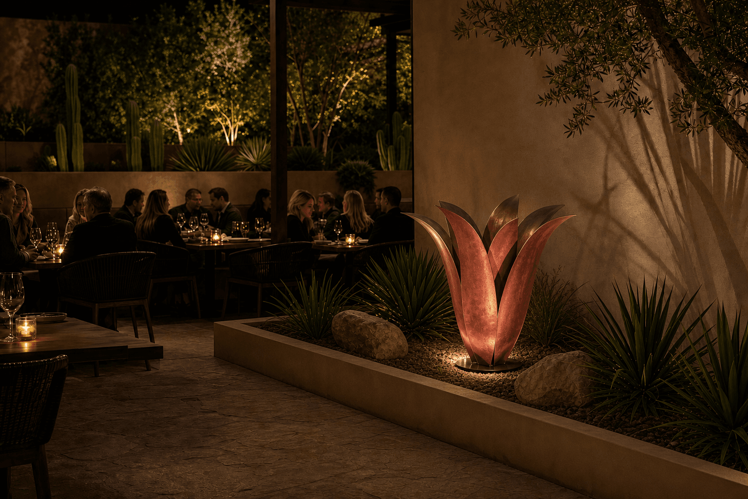 Sculpture concept for a restaurant patio